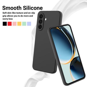 Samsung Galaxy S26+ Flydende silikone cover med håndrem - sort