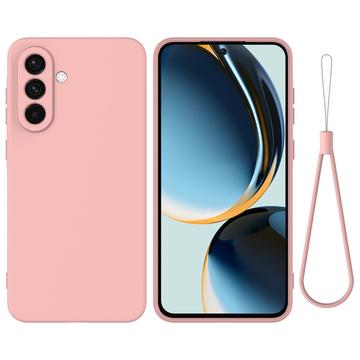 Samsung Galaxy S26+ Flydende silikone cover med håndrem - Pink