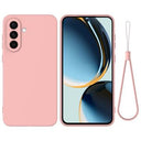 Samsung Galaxy S26+ Flydende silikone cover med håndrem - Pink