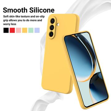 Samsung Galaxy S26+ Flydende silikone cover med håndrem - gul