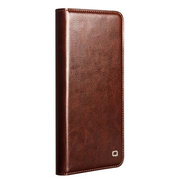 Samsung Galaxy S26+ Qialino Classic Læderpung - Mørkebrun