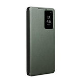 Samsung Galaxy S26+ Qialino Smart View Flip Lædercover - Grøn