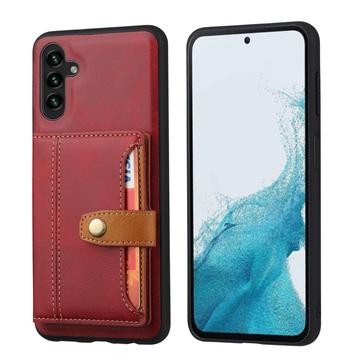 Samsung Galaxy S26+ Retro Style Cover med Pung - Rød