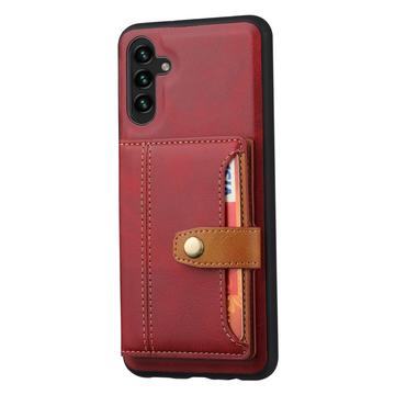 Samsung Galaxy S26+ Retro Style Cover med Pung - Rød