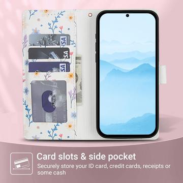 Samsung Galaxy S26+ Rhombisk Blomsterpung - farverige blomster