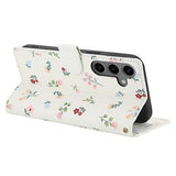 Samsung Galaxy S26+ Rhombisk Blomsterpung - Roser