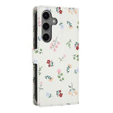 Samsung Galaxy S26+ Rhombisk Blomsterpung - Roser