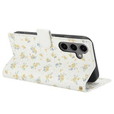 Samsung Galaxy S26+ Rhombisk Blomsterpung - gule blomster