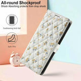 Samsung Galaxy S26+ Rhombisk Blomsterpung - gule blomster
