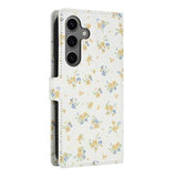 Samsung Galaxy S26+ Rhombisk Blomsterpung - gule blomster