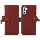 Samsung Galaxy S26+ Pung læder cover med RFID - Kaffe
