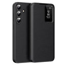 Samsung Galaxy S26+ Smart Clear View Flip etui med kortplads - Sort