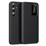 Samsung Galaxy S26+ Smart Clear View Flip etui med kortplads - Sort