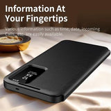 Samsung Galaxy S26+ Smart Clear View Flip etui med kortplads - Sort