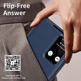 Samsung Galaxy S26+ Smart Clear View Flip etui med kortplads - Safir