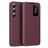 Samsung Galaxy S26+ Smart Clear View Flip etui med kortplads - Vinrød