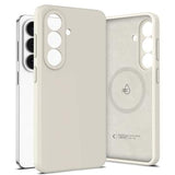 Samsung Galaxy S26+ Tech-Protect flydende silikone cover - MagSafe-kompatibel - Kosmisk Latte