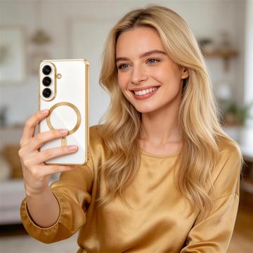 Samsung Galaxy S26+ Tech-Protect MagFlex Cover - MagSafe-kompatibelt - Klar / Guld