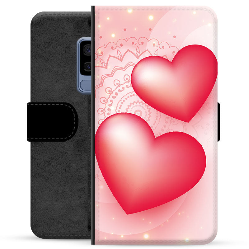 Samsung Galaxy S9+ Premium Flip Cover med Pung - Kærlighed