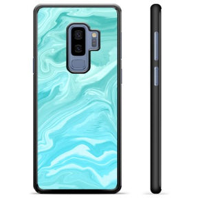 Samsung Galaxy S9+ Beskyttende Cover - Blå Marmor