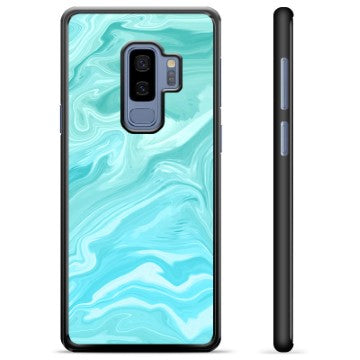 Samsung Galaxy S9+ Beskyttende Cover - Blå Marmor