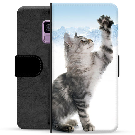 Samsung Galaxy S9 Premium Flip Cover med Pung - Kat
