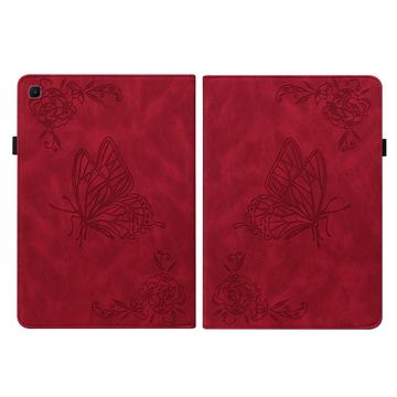 Samsung Galaxy Tab S6 Lite 2020/2022/2024 Butterfly Series Folio Cover - Rød