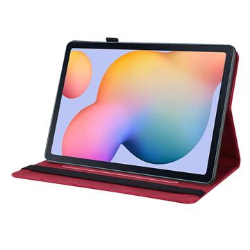 Samsung Galaxy Tab S6 Lite 2020/2022/2024 Butterfly Series Folio Cover - Rød