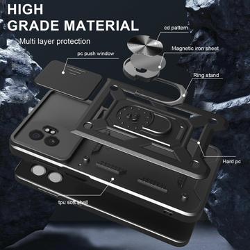 Samsung Galaxy XCover7 Pro Roterende Ring Hybrid Cover med Kameraskjold - Blå