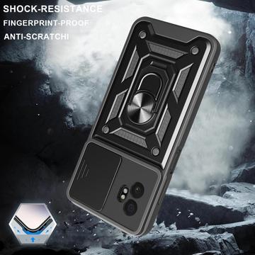 Samsung Galaxy XCover7 Pro Roterende Ring Hybrid Cover med Kameraskjold - Blå