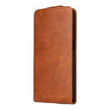 Samsung Galaxy XCover7 Pro lodret flip-etui med stativ - Brun