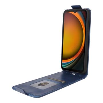 Samsung Galaxy XCover7 Pro lodret flip-etui med stativ - mørkeblå