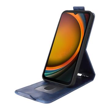Samsung Galaxy XCover7 Pro lodret flip-etui med stativ - mørkeblå