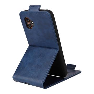 Samsung Galaxy XCover7 Pro lodret flip-etui med stativ - mørkeblå