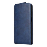 Samsung Galaxy XCover7 Pro lodret flip-etui med stativ - mørkeblå