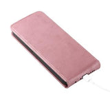 Samsung Galaxy XCover7 Pro lodret flip-etui med stativ - Rødguld