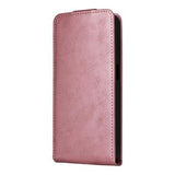 Samsung Galaxy XCover7 Pro lodret flip-etui med stativ - Rødguld