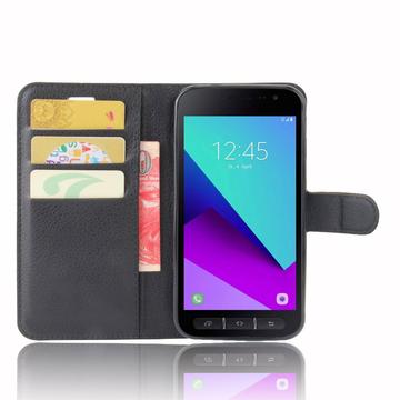 Samsung Galaxy Xcover 4/4s Pung Cover med Magnetisk Lukning - Sort