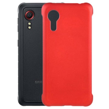 Samsung Galaxy Xcover 5 Gummibelagt Plastik Cover - Rød