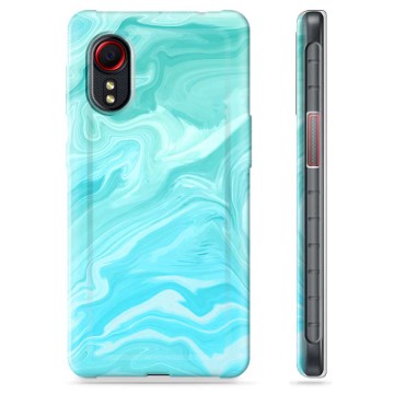 Samsung Galaxy Xcover 5 TPU Cover - Blå Marmor