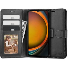 Samsung Galaxy Xcover7 Tech-Protect Pungetui med Magnet og Stativ - Sort