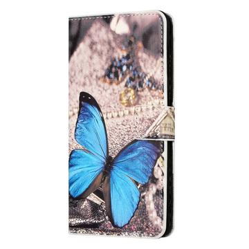 Samsung Galaxy Xcover7 Style Series Pung Taske - Blå Sommerfugl