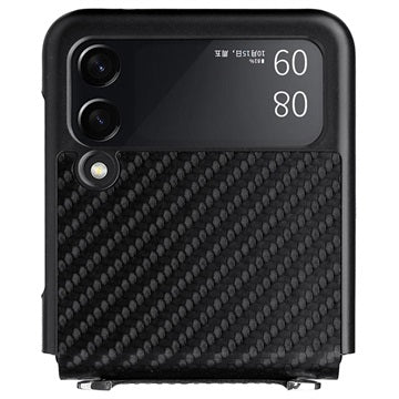 Samsung Galaxy Z Flip3 5G Cover med Rem - Karbonfiber - Sort