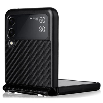 Samsung Galaxy Z Flip3 5G Cover med Rem - Karbonfiber - Sort