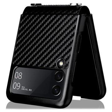 Samsung Galaxy Z Flip3 5G Cover med Rem - Karbonfiber - Sort