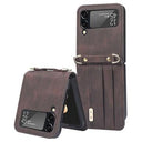 Hybrid Cover Samsung Galaxy Z Flip4 med Kortholder - Brun