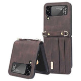 Hybrid Cover Samsung Galaxy Z Flip4 med Kortholder - Brun