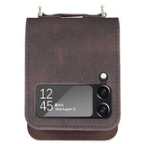 Hybrid Cover Samsung Galaxy Z Flip4 med Kortholder - Brun