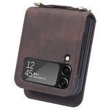 Hybrid Cover Samsung Galaxy Z Flip4 med Kortholder - Brun