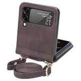 Hybrid Cover Samsung Galaxy Z Flip4 med Kortholder - Brun